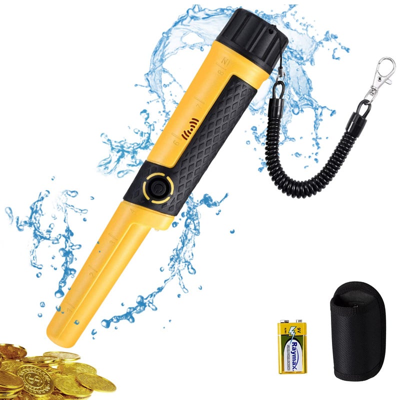 SAKOBS Metal Detector Pinpointer Wand: 5" Detection Depth, IP68 Fully Waterproof, Up to 66 Feet Underwater, 360Â°Detection Handheld Pin Pointer, 3 Modes (Buzzer, Vibration,Sound) for Adults & Kids - Image 1